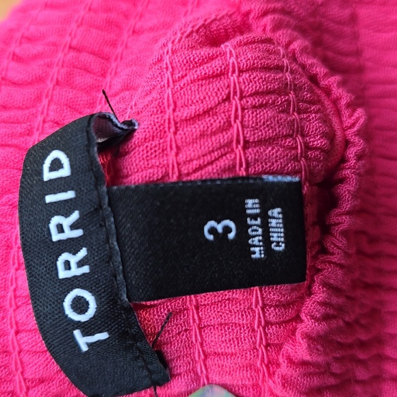 Torrid Coral Pink Tiered Minincrinkle gauze Skirt 3x - Picture 8 of 10